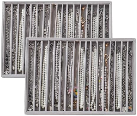 Large Velvet Jewelry Tray Display Drawer Inserts 2 Pack by Unknown