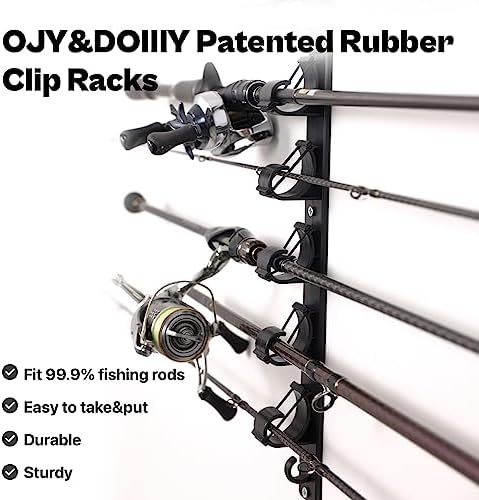 Wall Mount Fishing Rod Holders,Horizontal/Ceiling Storage Rack for Garage - Image 2