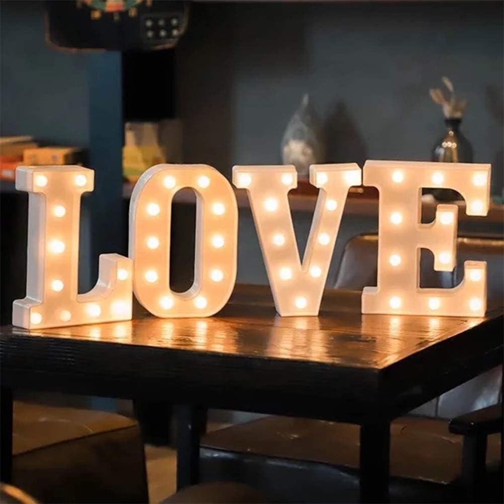 MUMUXI Marquee Light Up Letters | Large Light Up Numbers | Battery Powered and Bright with Every Letter of The Alphabet | for Wedding, Birthday, Party, Celebration, Christmas or Home Decoration (5)