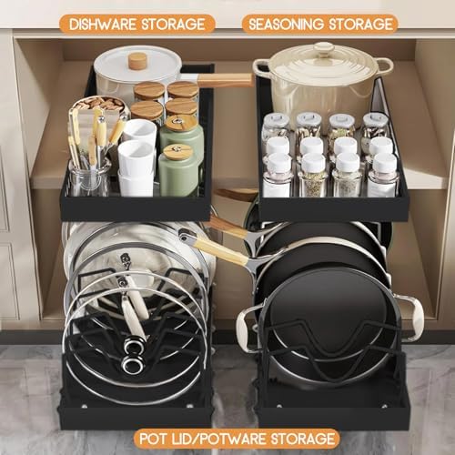 XIAPIA 2 Pack Pull Out Pots and Pans Organizer Under Kitchen Cabinet - Image 6