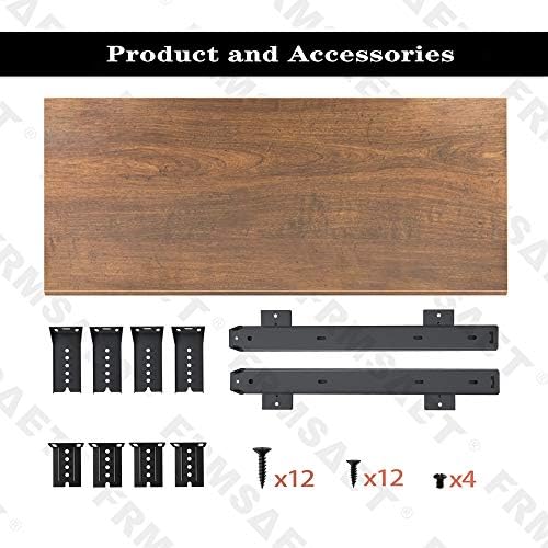 FRMSAET Under Desk 20/24/30 inch Keyboard Drawer Platform (24 in, Brown) - Image 4