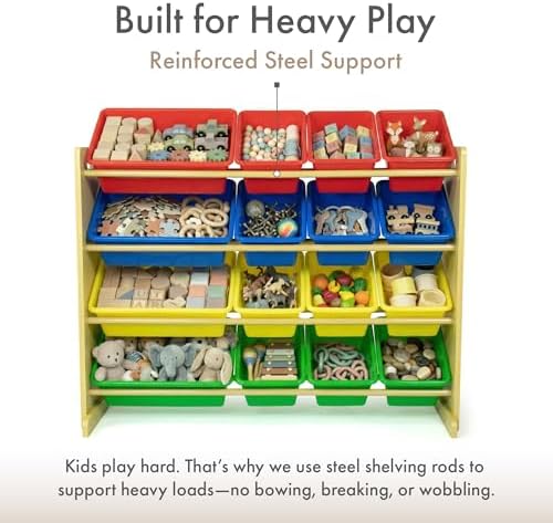 Humble Crew Kids Toy Organizer with 16 Bins, 4 Tier Storage for Playroom - Image 4