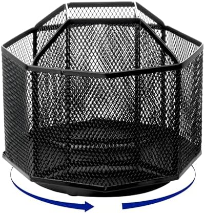 Comix Mesh 360° Rotating Pen Holder, Desk Organizer for Home Office, Black - Image 2