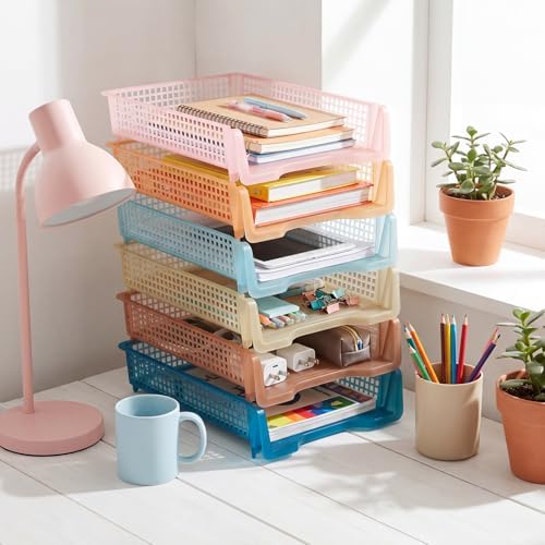 Geetery Turn in Trays Classroom, Clear Boho Color, Set of 12 - Image 4