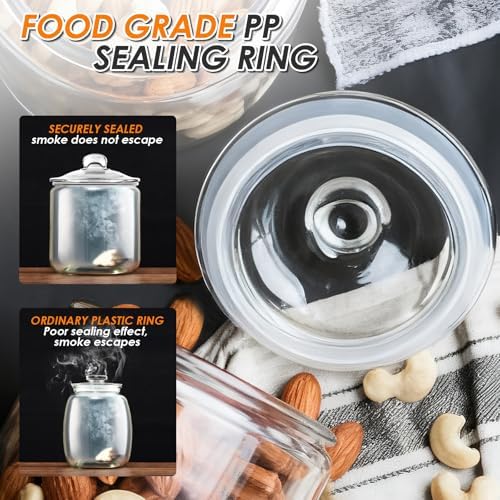 Masthome 1 Gallon Glass Cookie Jars Set of 2, Thick Clear Glass Canisters - Image 3