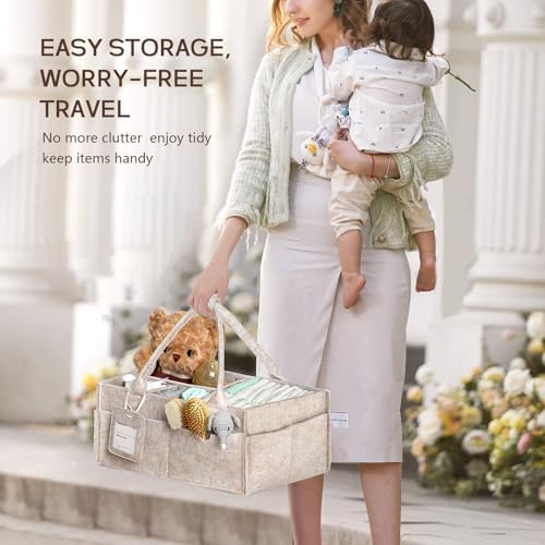 GEMII 2PCS Diaper Caddy Organizer, Large Baby Caddy Organizer with Handle - Image 7