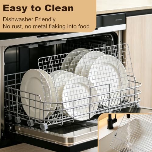 Briout 2PCS Cooling Racks for Cooking and Baking,10"x14.75"Wire Rack,Silver - Image 5