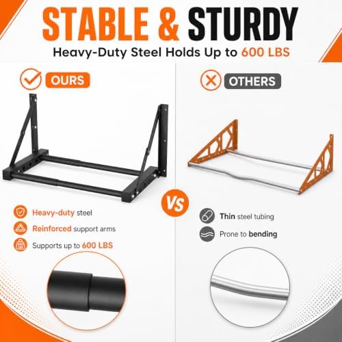 TRUSOON Wall-Mounted Folding Tire Rack, 600lb Capacity, 24-48 in Wide - Image 6