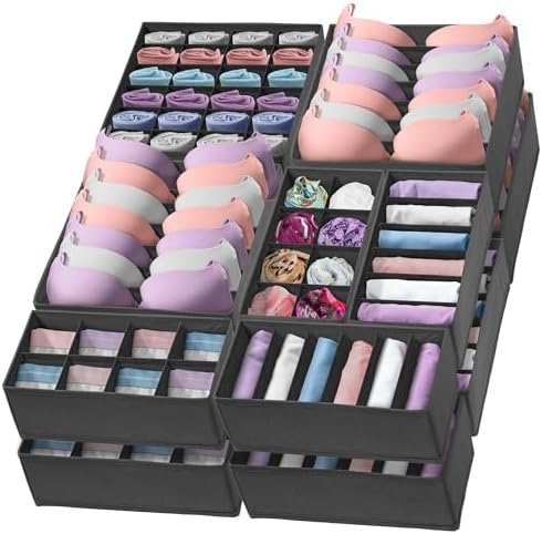 Reli. Sock Organizer (14 Pack) | 132 Cell Underwear Organizer | Gray by Reli
