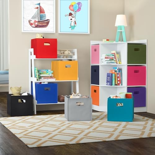 RiverRidge Folding Storage Bins - 2-pack of 10in Tall Red Cubes - Image 3