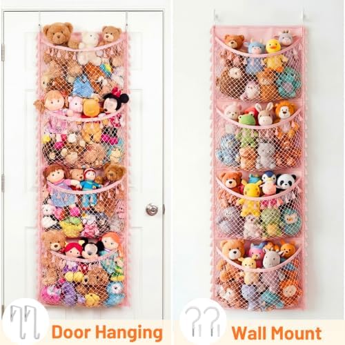 Ofiray-home Cotton Over The Door Stuffed Animal Storage - Image 5