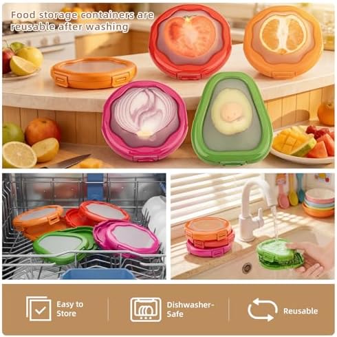 TQRR Avocado Saver and Onion Storage-4Pcs Fruit Fresh Storage Containers - Image 3