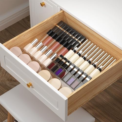 Spice Drawer Organizer Clear (Jars Not Included) - 5 Tier Acrylic Seasoning Drawer Organizer - Kitchen Spice Rack for Drawer, Cabinet, Countertop - Expandable From 9'' to17.5 In'' - Image 7