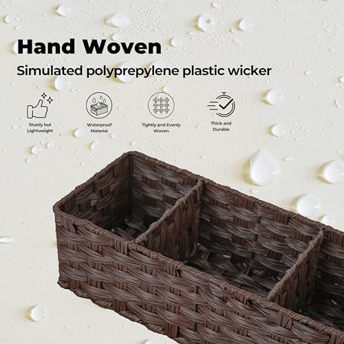 GRANNY SAYS Bathroom Baskets Organizer, Toilet Paper Storage Basket, Brown - Image 3