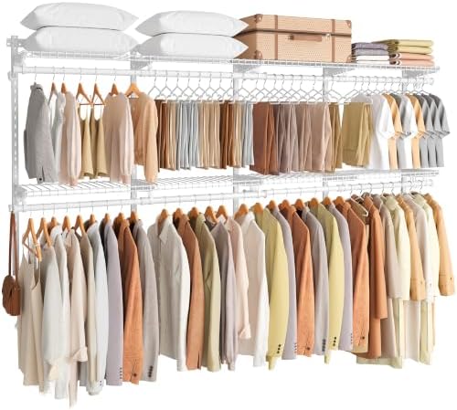 SONGMICS HOME Closet System, Closet Insert Organizer, 6-8 ft Closet Shelves by SONGMICSHOME
