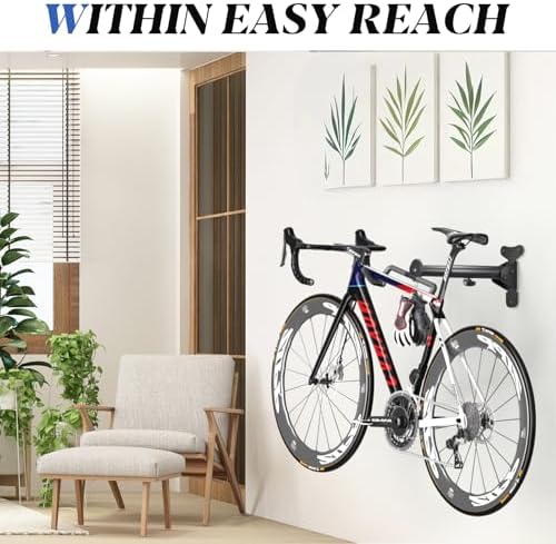 Goovilla Bike Wall Mount Hanger for Mountain/Road/Hybrid Bikes,2Pack Black - Image 7