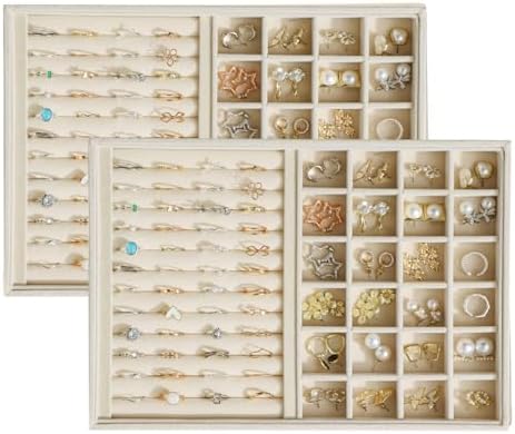 Large Velvet Jewelry Tray Display Drawer Inserts 2 Pack by Unknown
