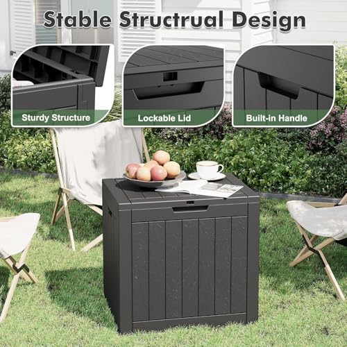 Outdoor Storage Box Waterproof, 32 Gallon Deck Box for Patio-2 Boxes - Image 4