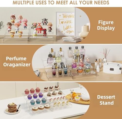 Anglelife 8 Pcs 2 Set Acrylic Display Risers, Acrylic Stands for Display - Image 5
