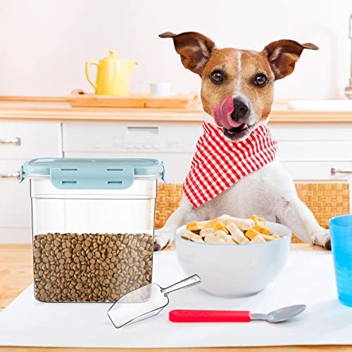 Patelai 6 Pcs Dog and Cat Food Storage Containers 2 Scoops, Blue - Image 4