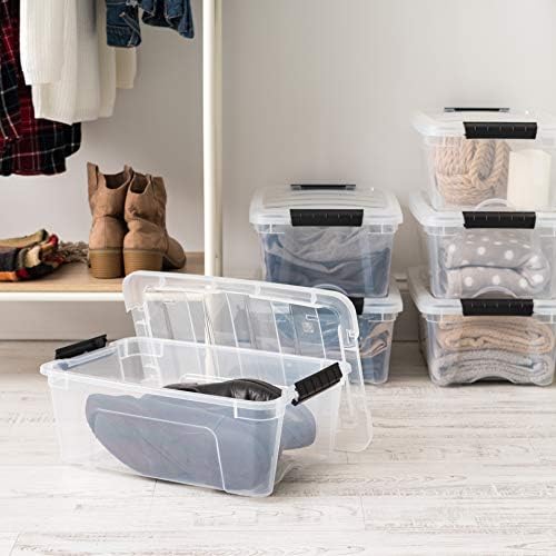 IRIS USA 4-Pack 13 Quart Storage Bins with Lids, Clear - Image 4