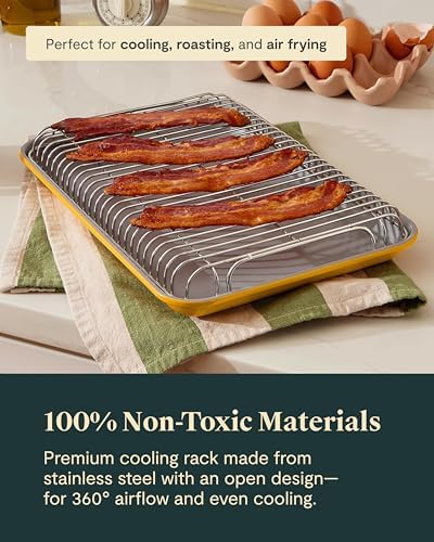 Caraway Non-Stick Ceramic Baking Sheet and Cooling Rack Bundle - Image 5