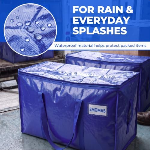 6 Pack Heavy Duty Moving Bags, Extra Large with Handles, Royal Blue - Image 5