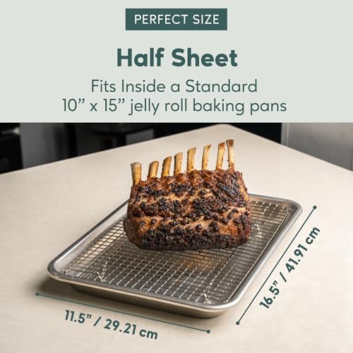 Ultra Cuisine Stainless Steel Baking Rack - 10 x14.75 inch Jelly Roll Wire - Image 3