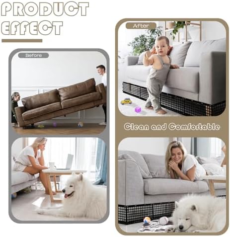 12 Pcs Under Couch Blocker for Bed Adjustable Furniture Plastic - Image 5