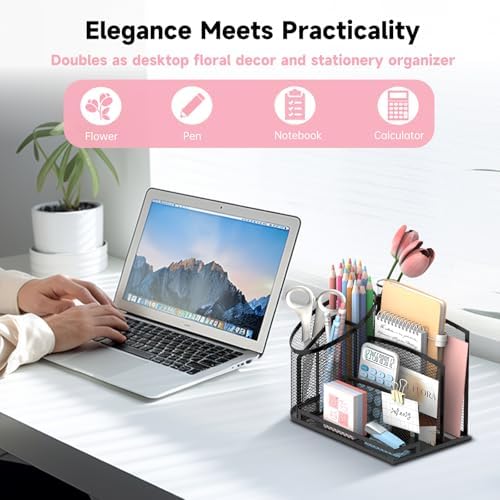 Mail Organizer Countertop for Desk, Mail File Holder with 3-Slot, Designer - Image 3