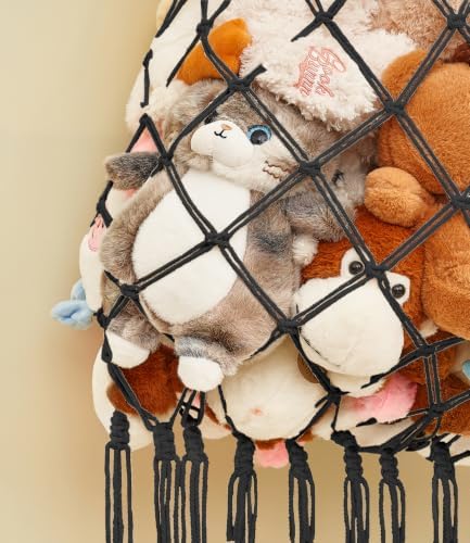Stuffed animal net Hammock - Large 53'' H, Space-Saving (Black) - Image 3