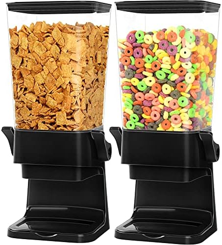 Cereal Dispenser Countertop 2 Pack 5.5 Qt Large Cereal Storage Container by Mivvosakuki