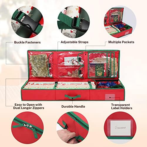 MaidMAX Wrapping Paper Storage, Gift Wrapping Organizer Storage, 42x14x5.5" - Image 2