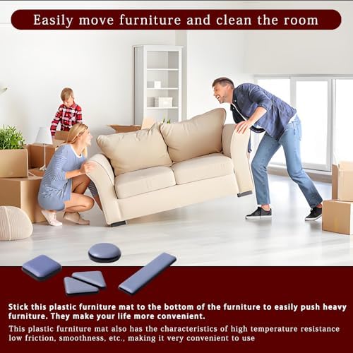 Furniture Sliders for Carpet and Hardwood Floors Adhesive Furniture Glides Self-Stick Furniture Sliders Pads (rectangular15*75mm,12) - Image 4