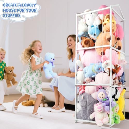 NomNest Metal Stuffed Animal Storage Zoo, Large Stuffy Storage for Kids - Image 7