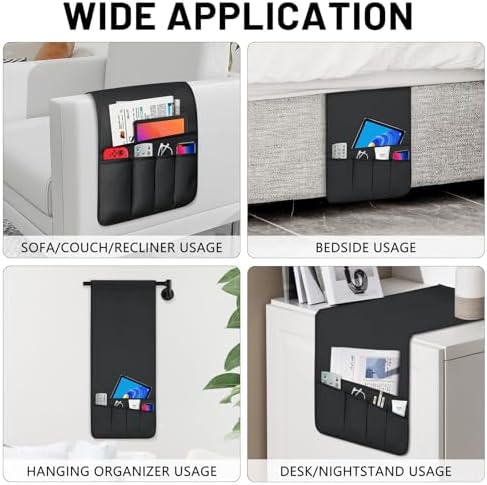 Remote Control Holder for Armchair Caddy, Remote Holder with 5 Pockets - Image 3