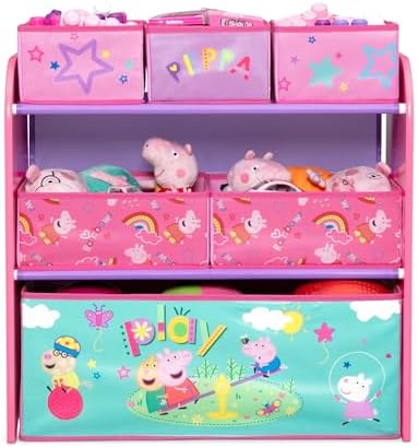 Delta Children - Peppa Pig Design & Store 6 Bin Toy Storage Organizer - Greenguard Gold Certified, Pink - Image 5