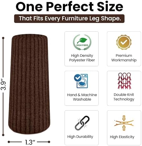 Chair Leg Socks 16/24/32 Pcs Coffee Furniture Leg Covers Floor Protectors - Image 3