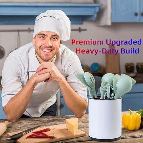 LIBODOUR Kitchen Utensil Holder,Extra Large 360°Rotating For Countertop - Image 2