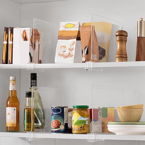 6 Pack 12 Inches [Extra Tall Version] Clear Shelf Dividers for Organization, Acrylic Closet Shelf Vertical Shelves Organizer for Bedroom, Office and Kitchen - Image 6
