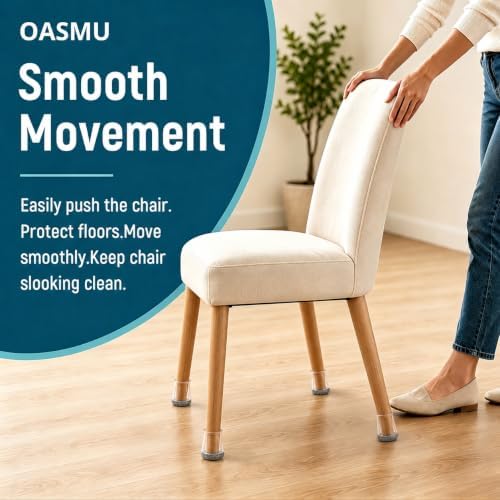 OASMU 32 Pcs Chair Leg Floor Protectors for Hardwood Floors Silicone - Image 5