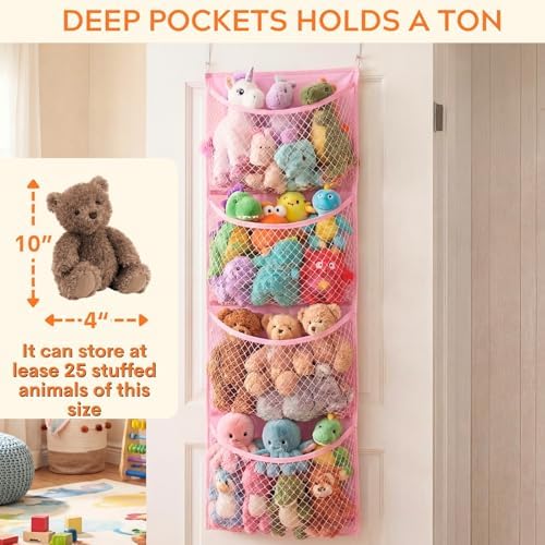 Ofiray-home Cotton Over The Door Stuffed Animal Storage - Image 3