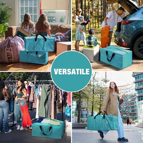 WORKPRO 6 Pack Extra Large Moving Bags with Backpack Straps & Handles - Image 6