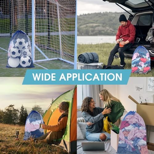 2 Pack Mesh Laundry Bags 23x34 Inch Drawstring Locking for Travel Home - Image 7