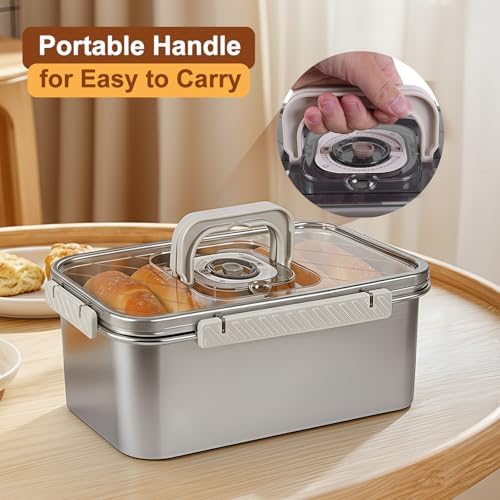 Bread Box for Homemade Bread 304 Stainless Steel, Large Bread Container - Image 5
