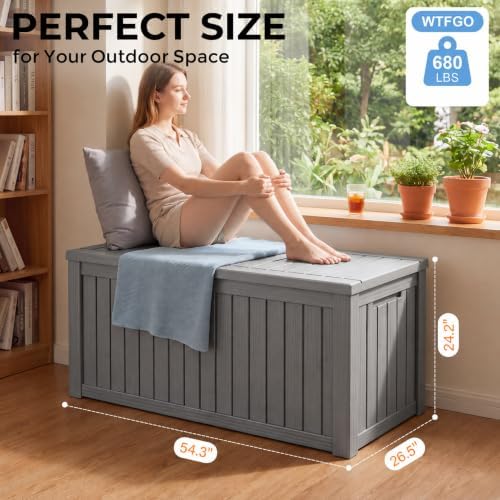 Outdoor Storage Box Waterproof, 160 Gallon Deck Box For Patio Storage - Image 2