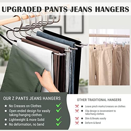 DOIOWN Open Ended Pants Hangers, Stainless Steel Jeans Hangers - Image 5