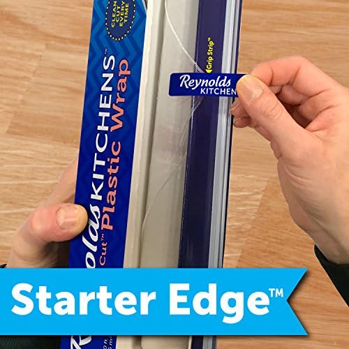 Reynolds Kitchens Clear Plastic Wrap, Built-In Slide Cutter, 225 Sq Ft (Pack of 12) - Image 6
