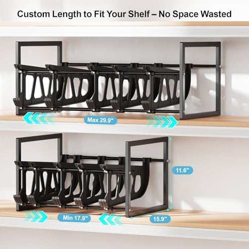 iSPECLE Can Storage Organizer Pantry - Auto-Rolling Expandable Hold 80 Cans - Image 5