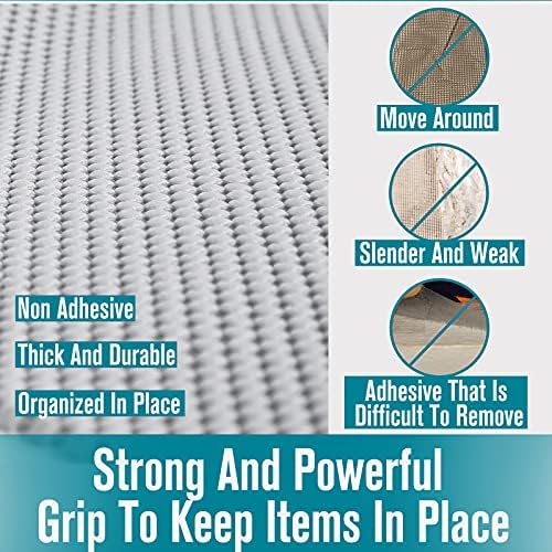 Shelf and Drawer Liner for Kitchen Cabinets Non-Adhesive, Non Slip Durable Strong Clean Long Size 12 Inches X 10 Feet, Shelves, Cabinets, Storage, Kitchen and Desks, Light Gray - Image 6